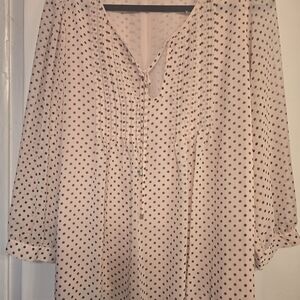 Tommy Hilfiger Cream and Black Polka Dot Blouse